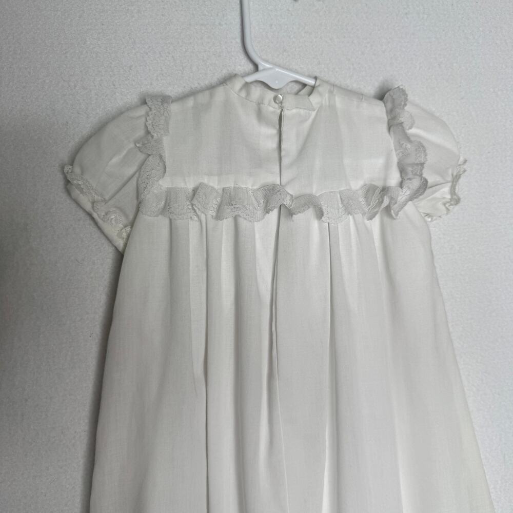 Vintage 1970s Handmade Christening Baptism Gown Lace Heirloom Baby 6-12M - Picture 13 of 15